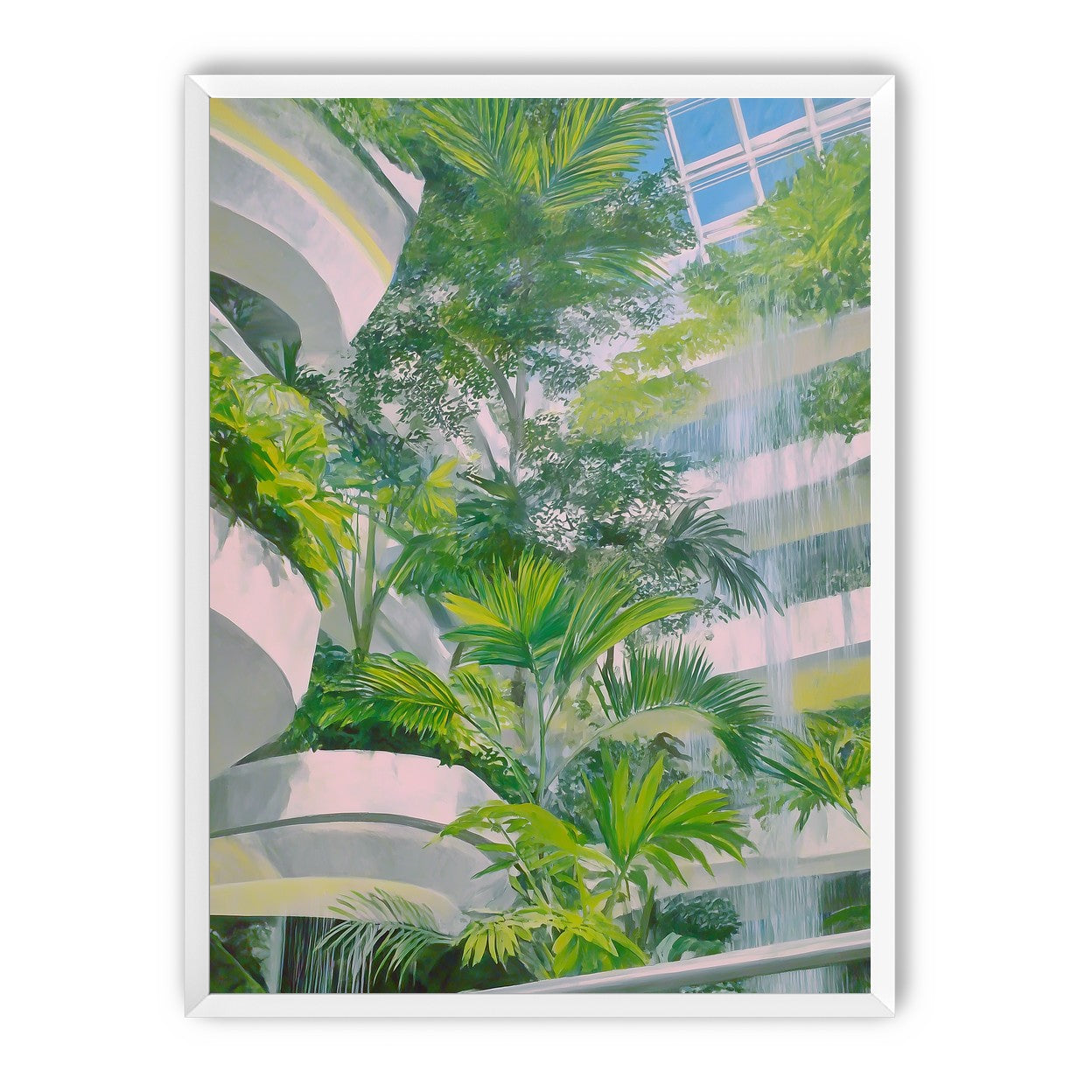 Palms beneath the skylight