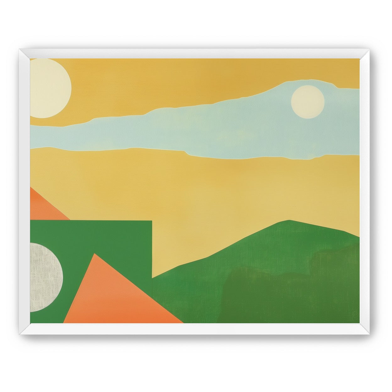 Two suns in yellow sky