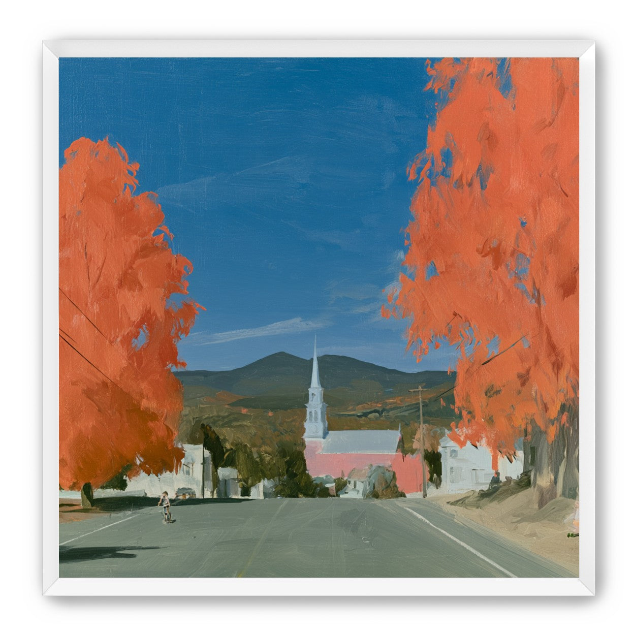 Orange trees over the steeple road