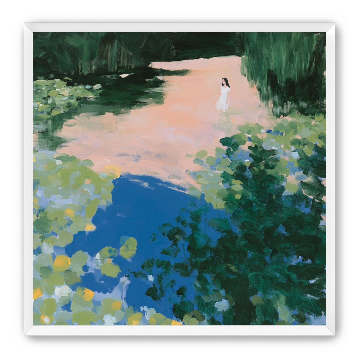 White dress in still water