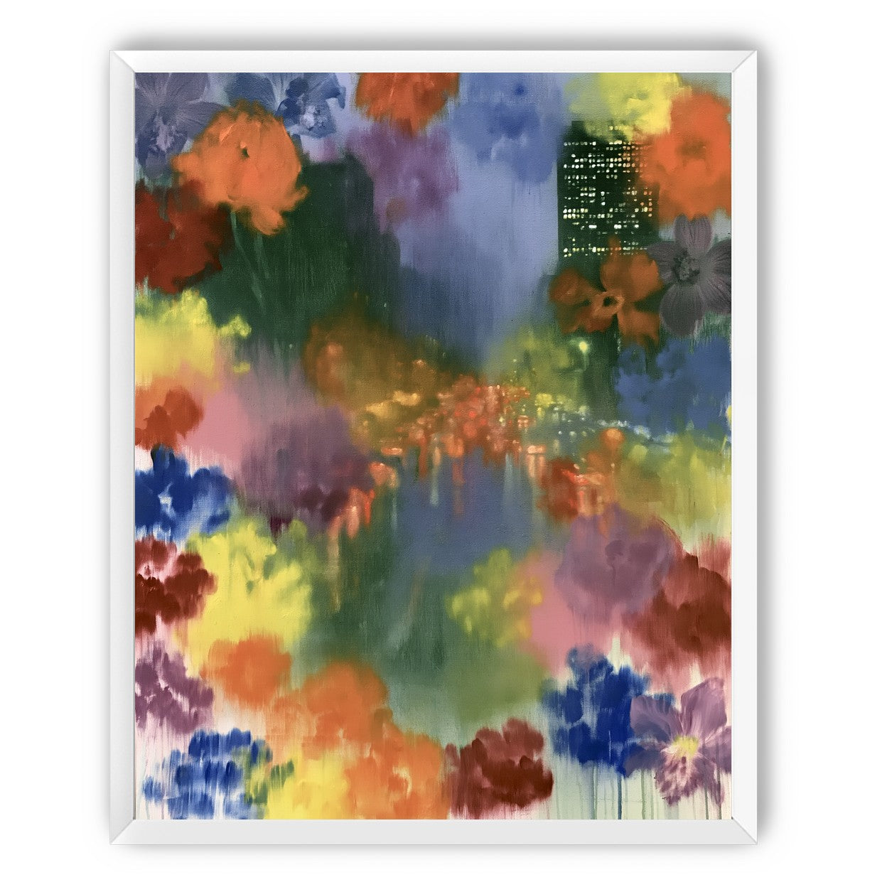 City lights in painted bloom