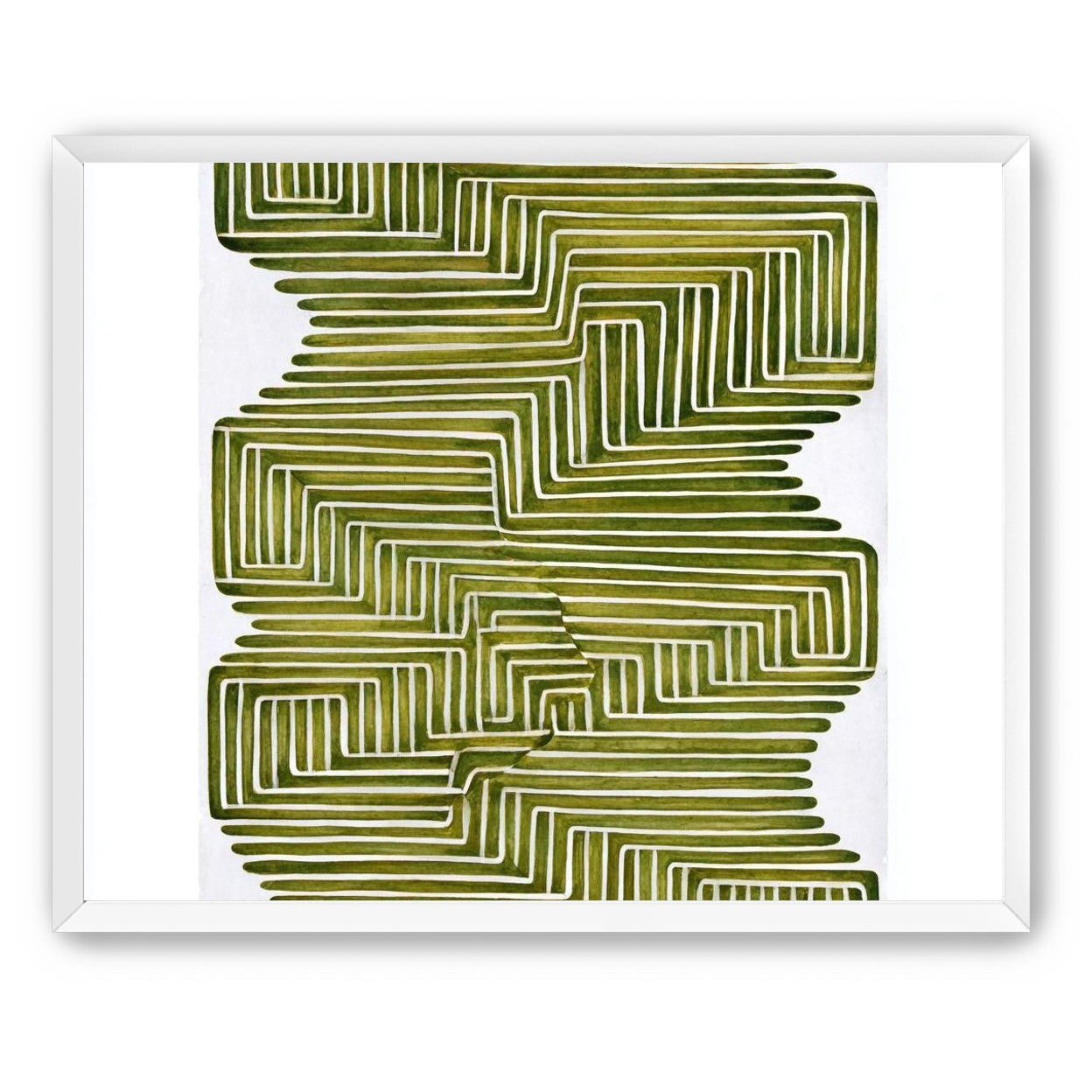 Olive bands in white quiet