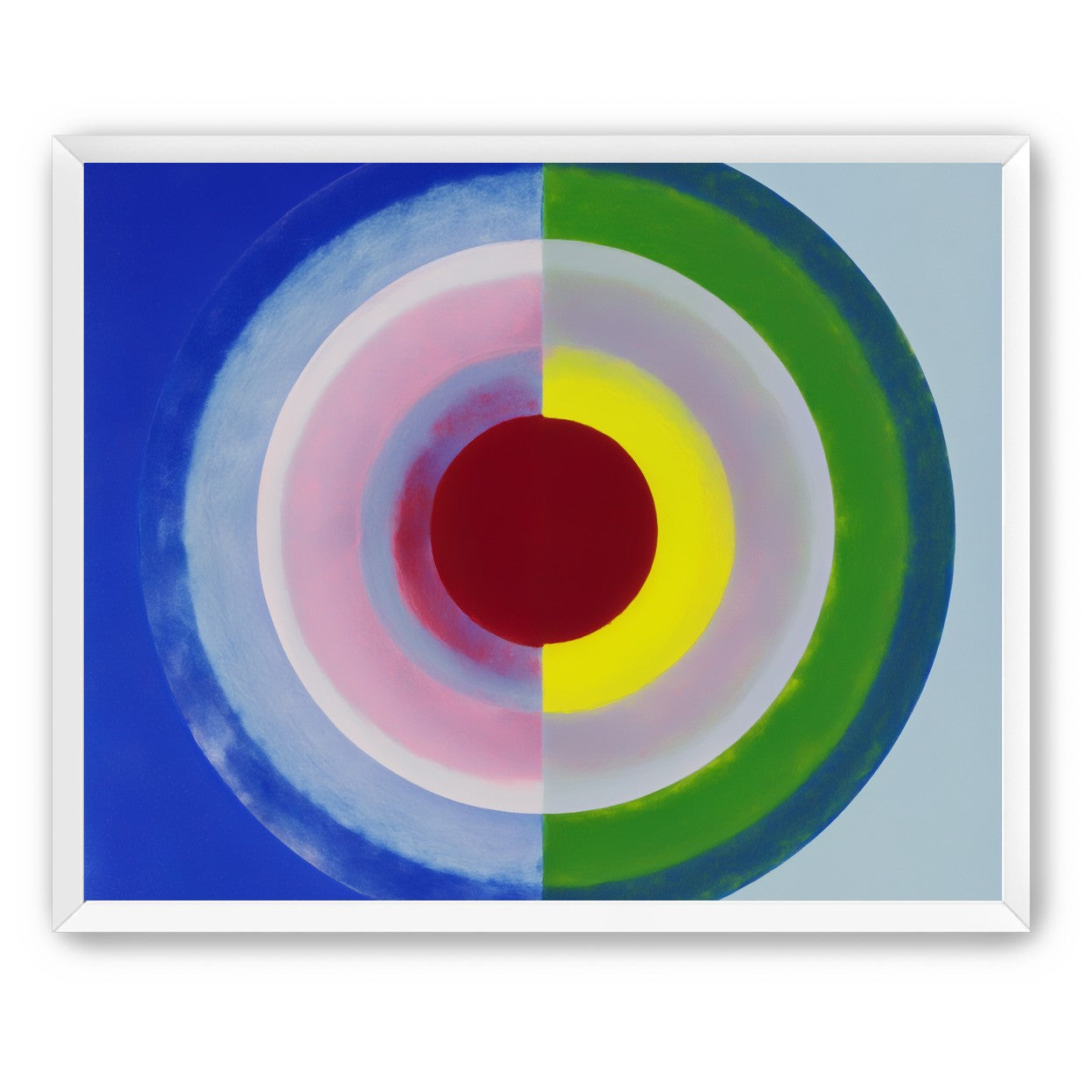 Blue and green split circle