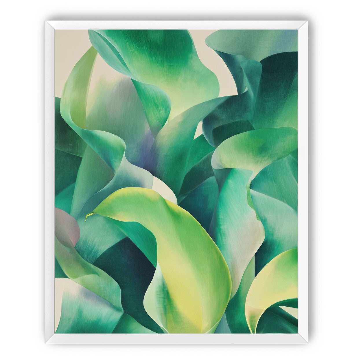 Calla lilies crowd the light