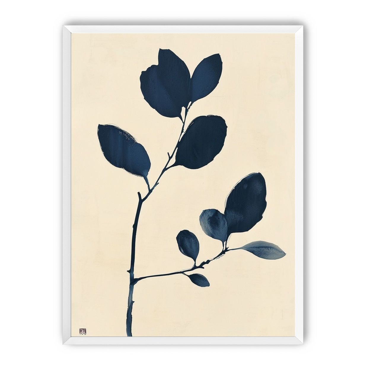 Ink leaves on bare stem