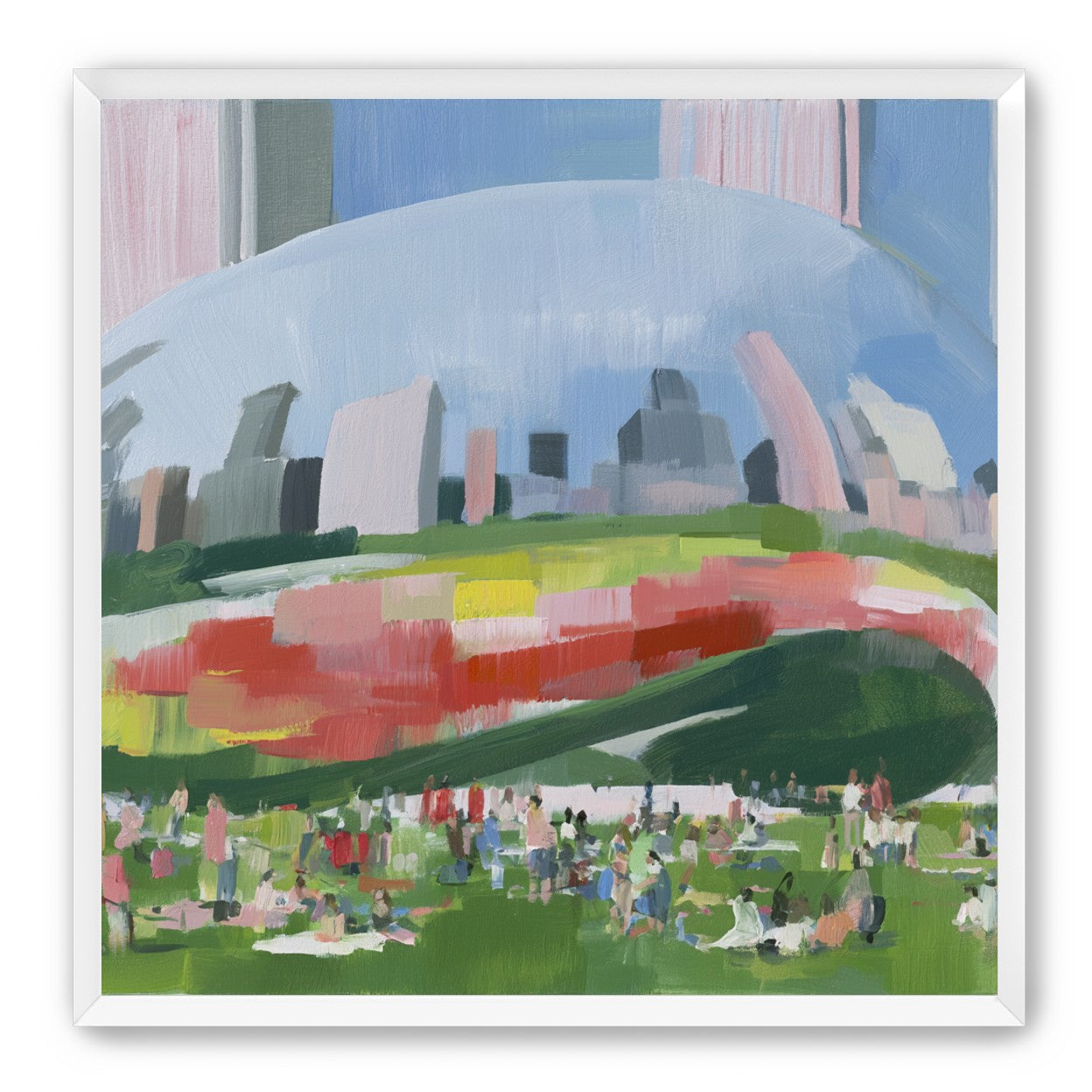 Picnic under the mirrored dome