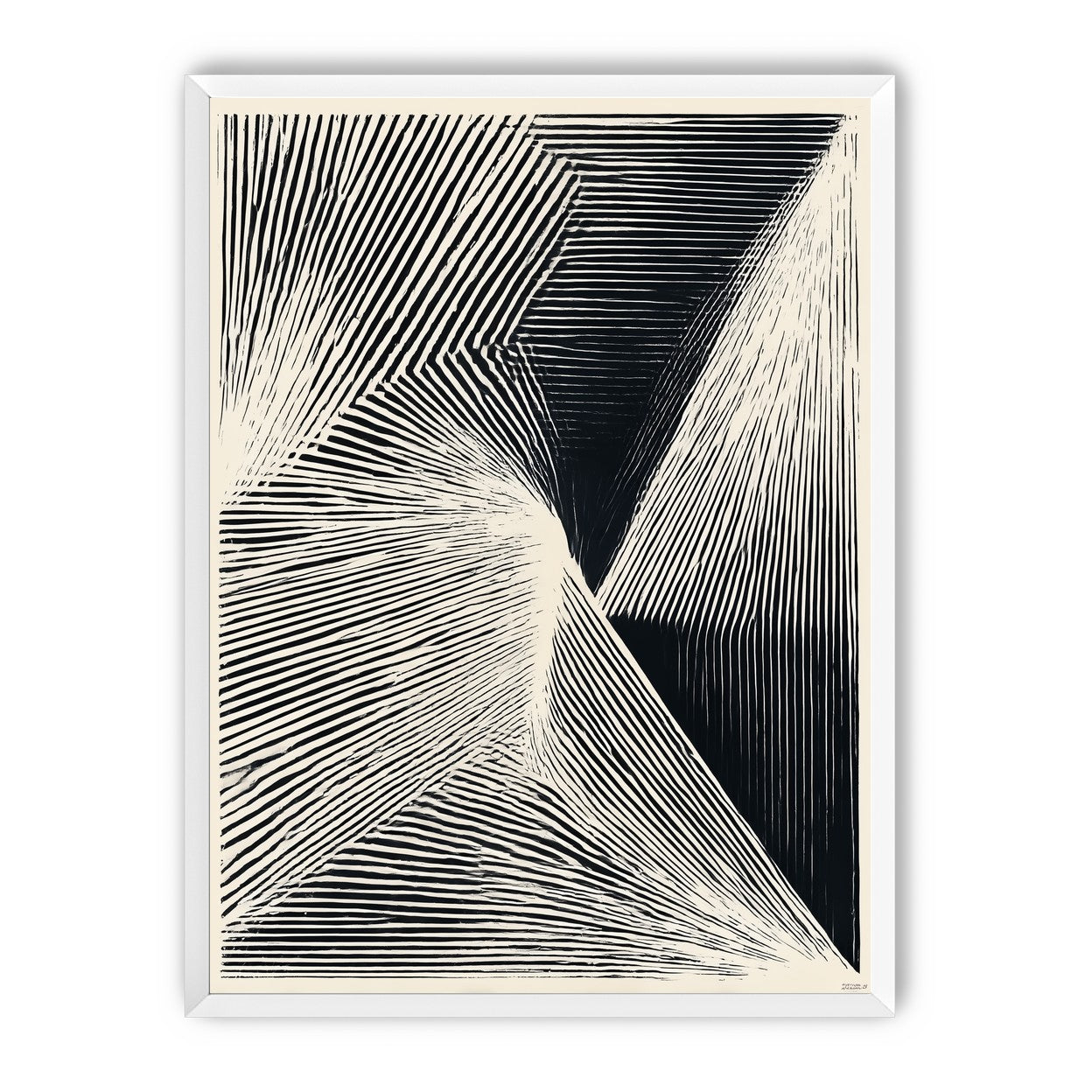 Where the lines break inward