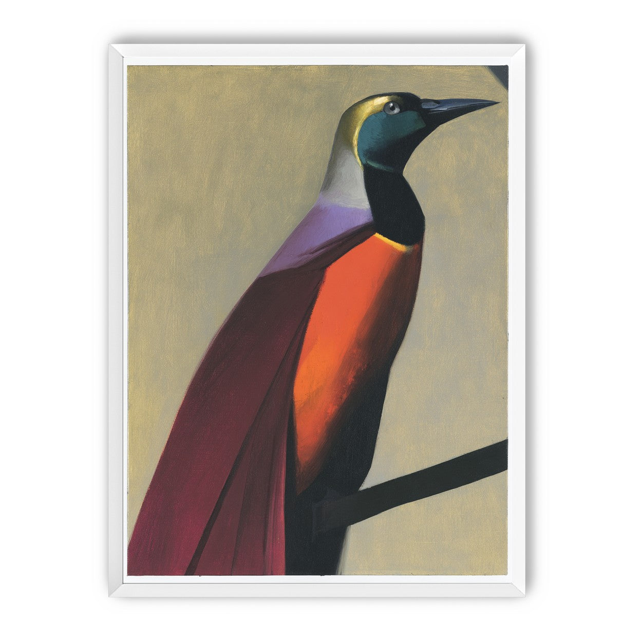 Bright bird on a branch