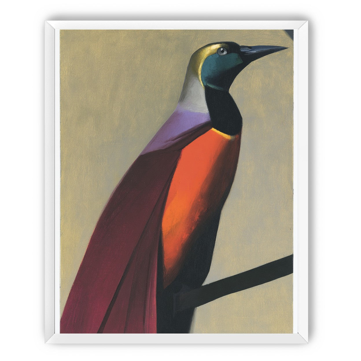 Bright bird on a branch