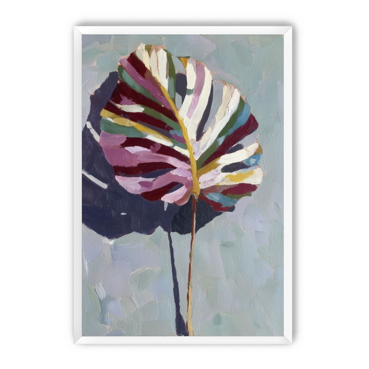 Leaf with Multicolored Veins