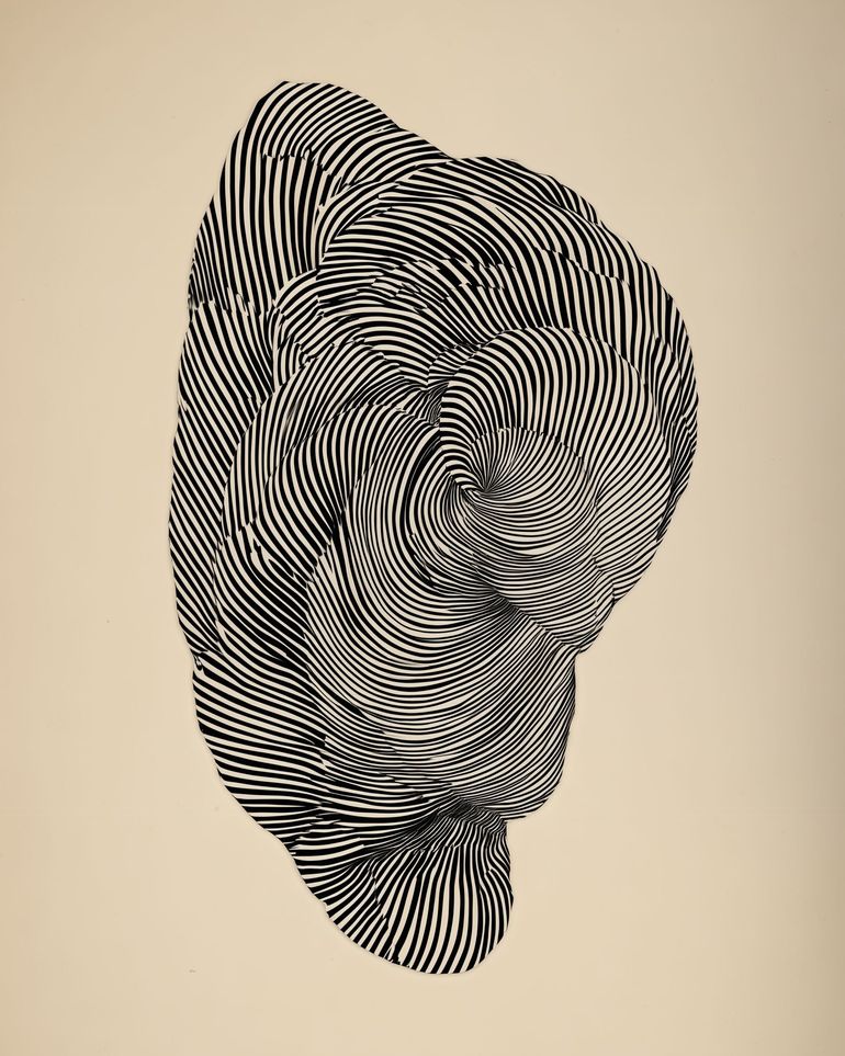 Vortex in a striped head