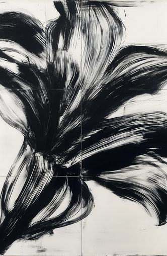Black surge on white grid