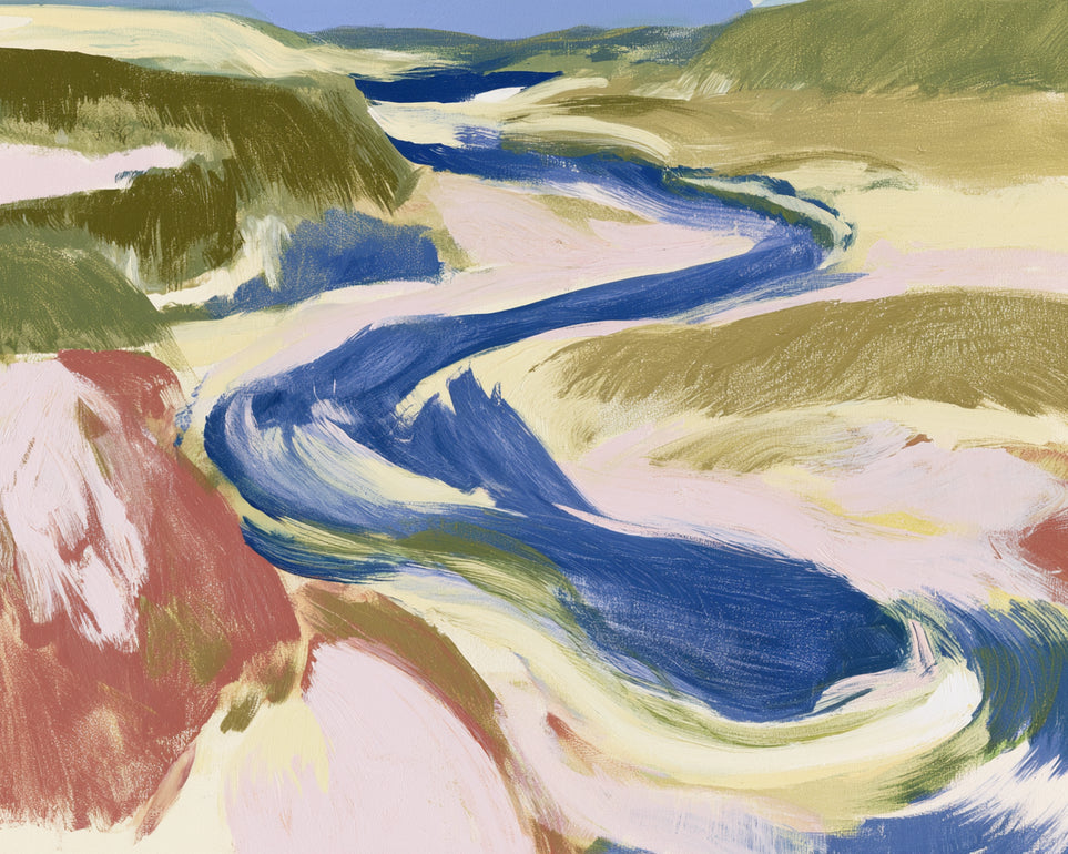 Blue bend through sandbars