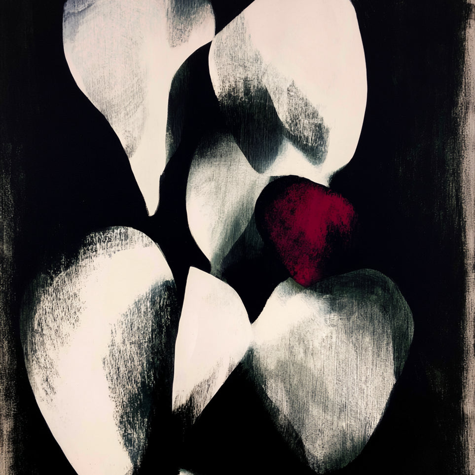 Red petal in shadowed bloom