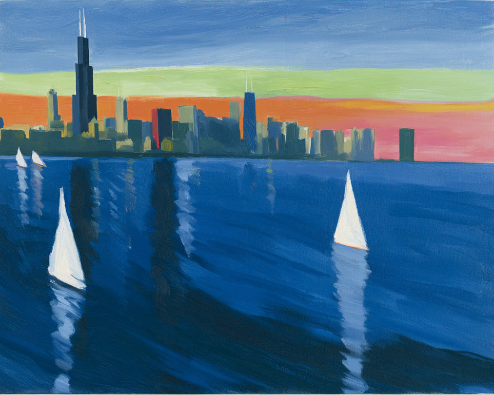 White sails against the skyline