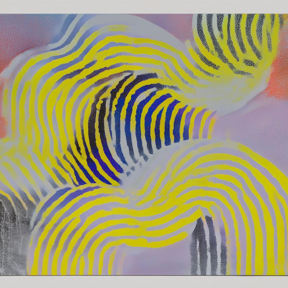 Yellow bends through violet