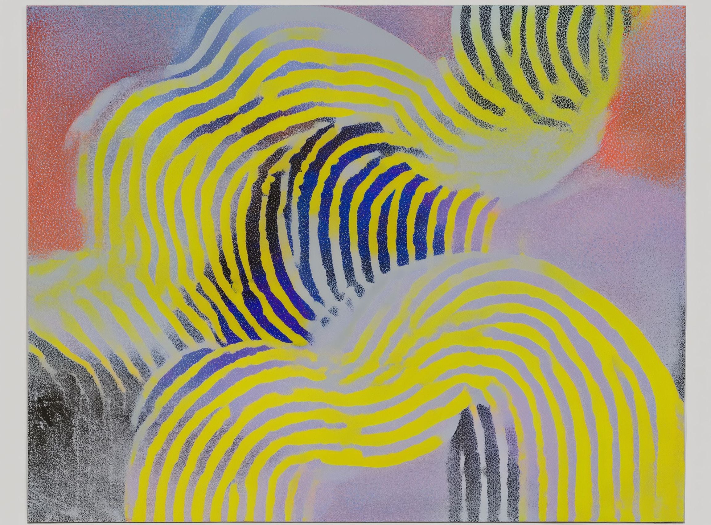 Yellow bends through violet