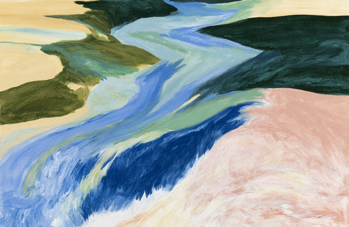 River bends through sandbars