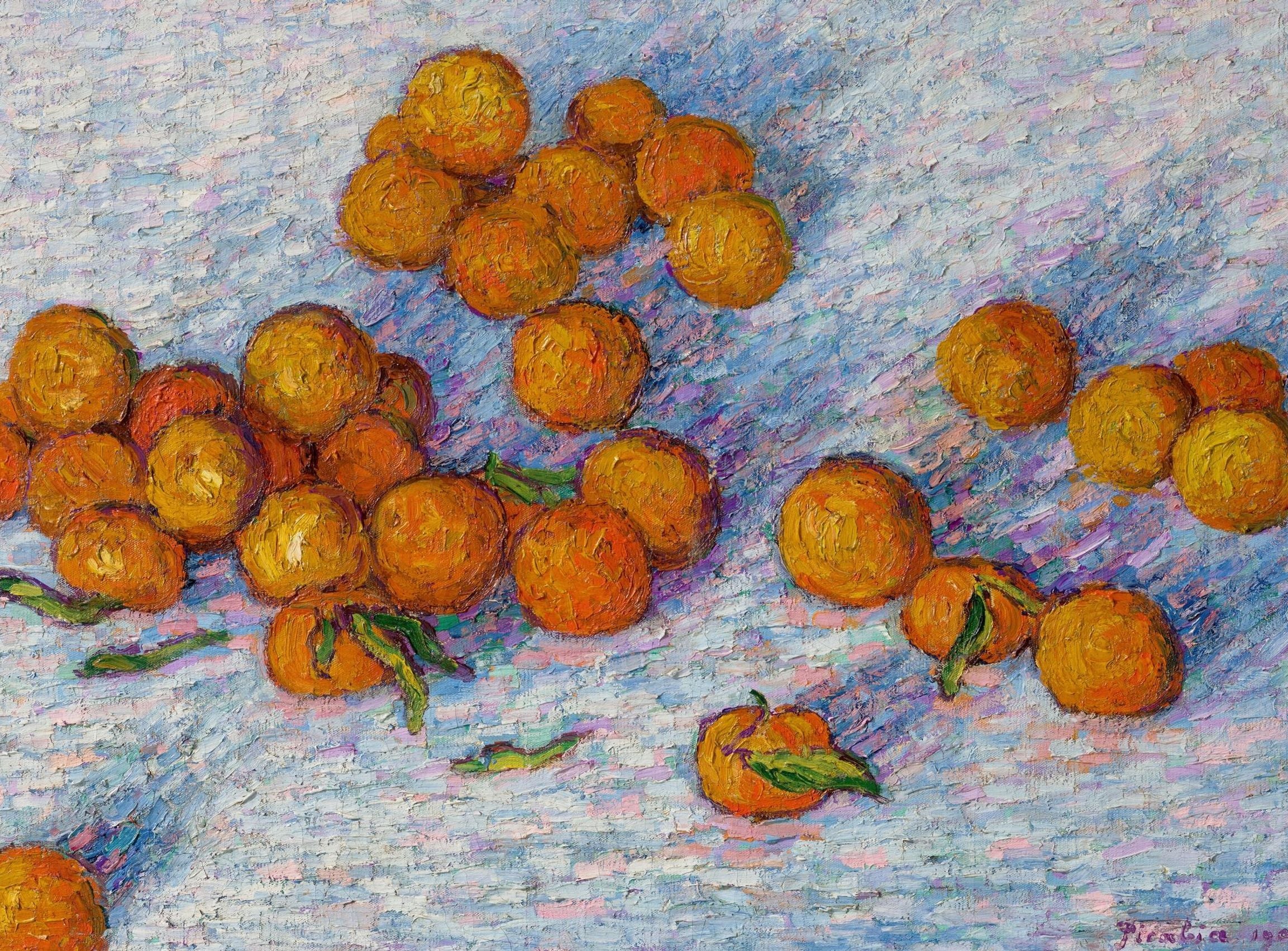 Oranges across the table