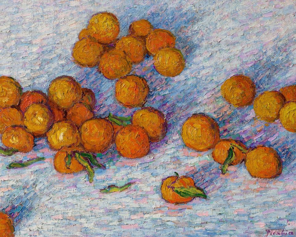Oranges across the table