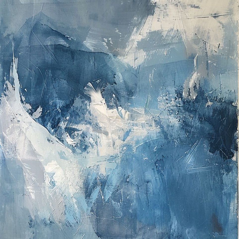 Blue slipping into white