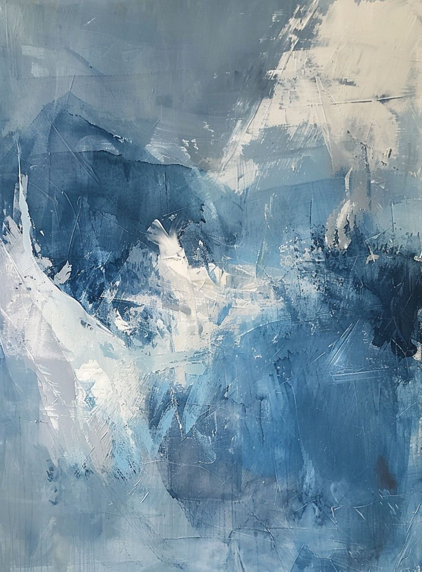 Blue slipping into white