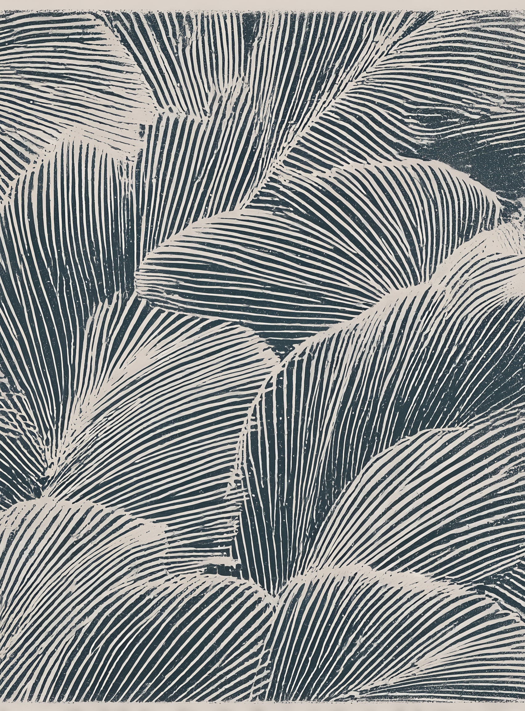Palm fronds pressed together