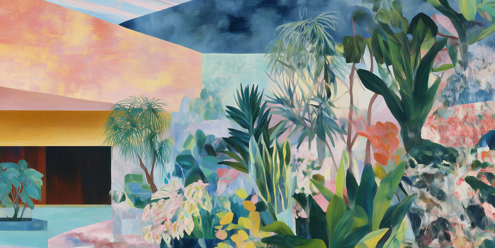 Pastel rooms for green leaves