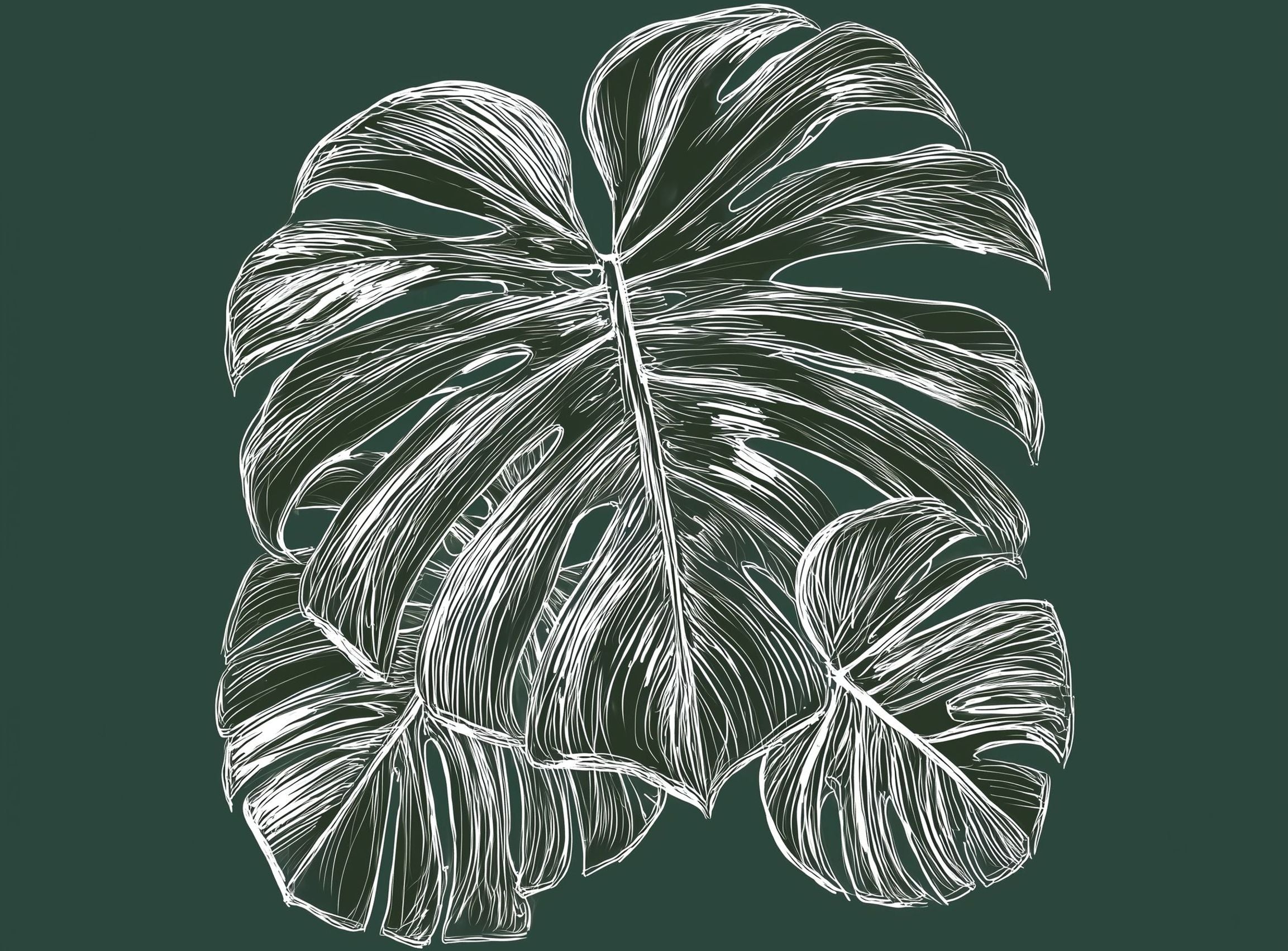 White veins on green field