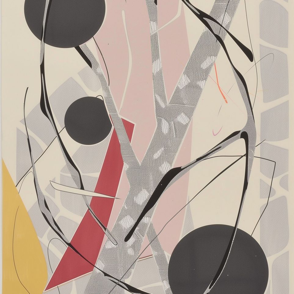 Layered circles with red wedge