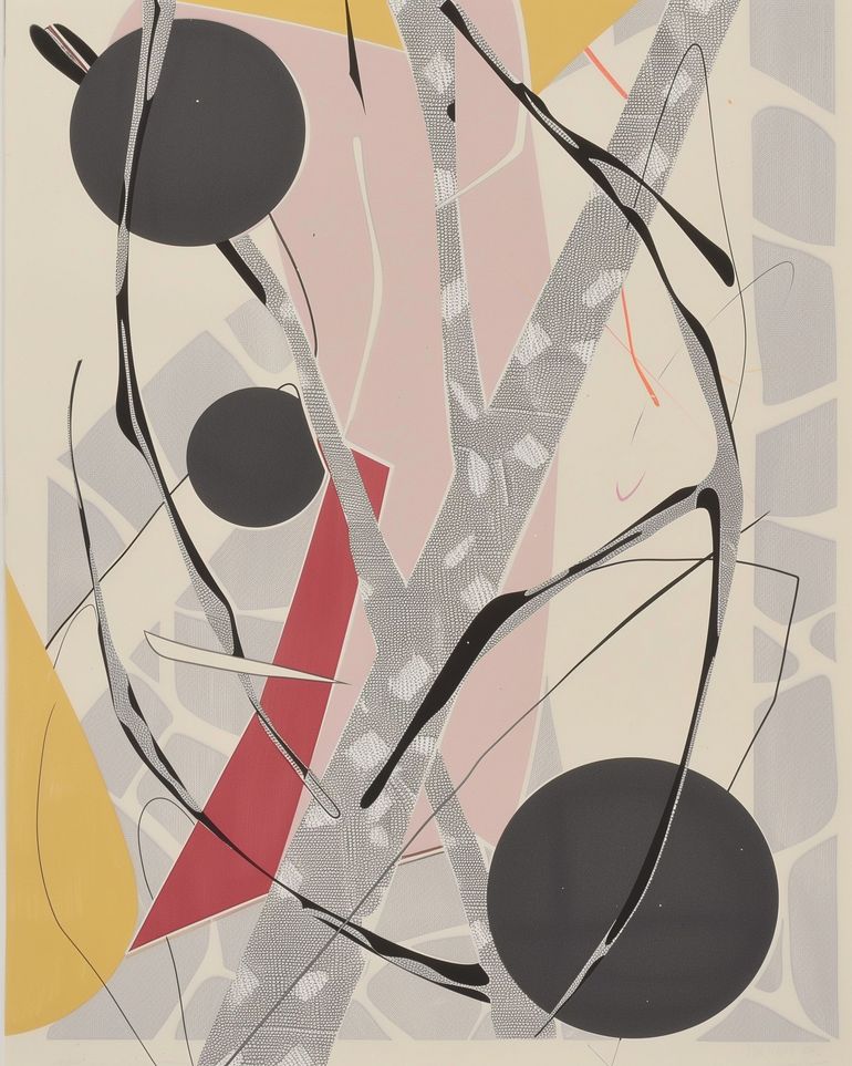 Layered circles with red wedge