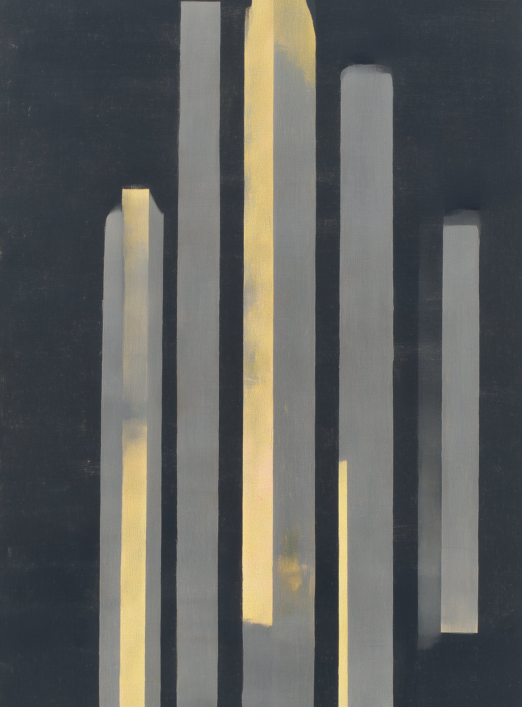 Yellow seeping through gray bars