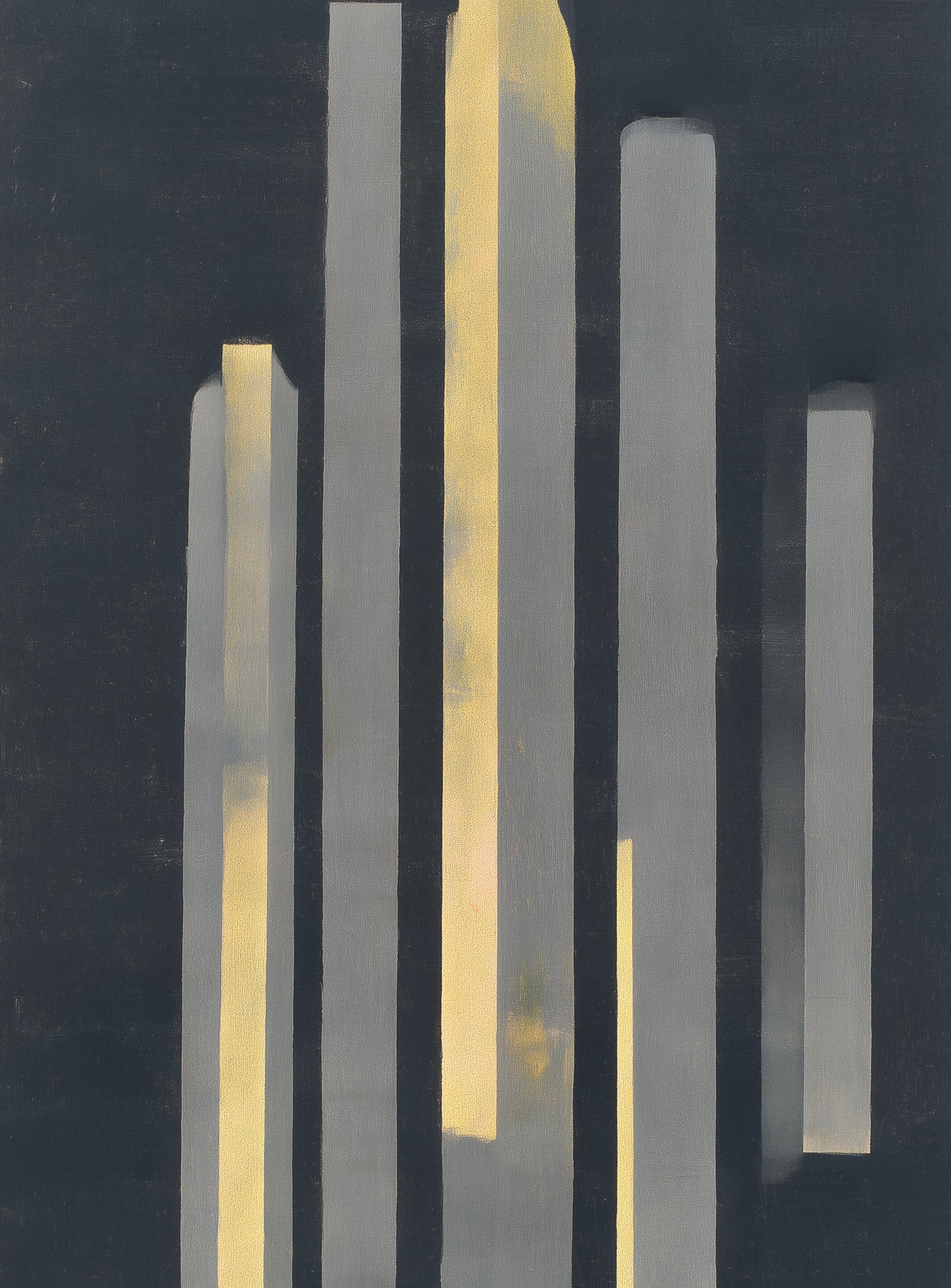 Yellow seeping through gray bars