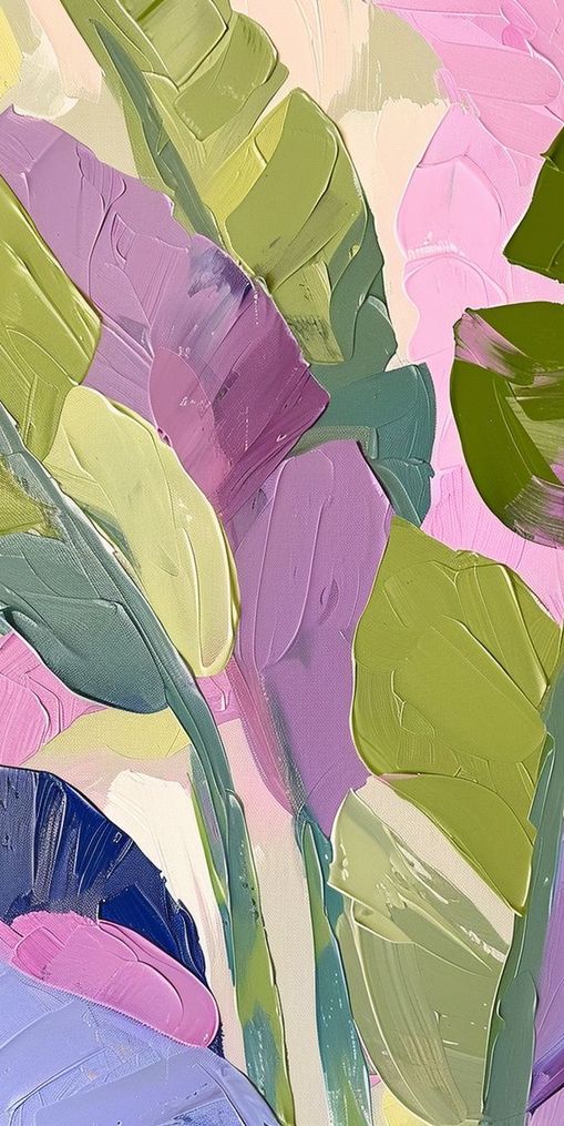 Layered palette knife paint