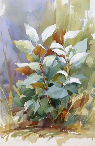 Layered Leaves in Soft Light