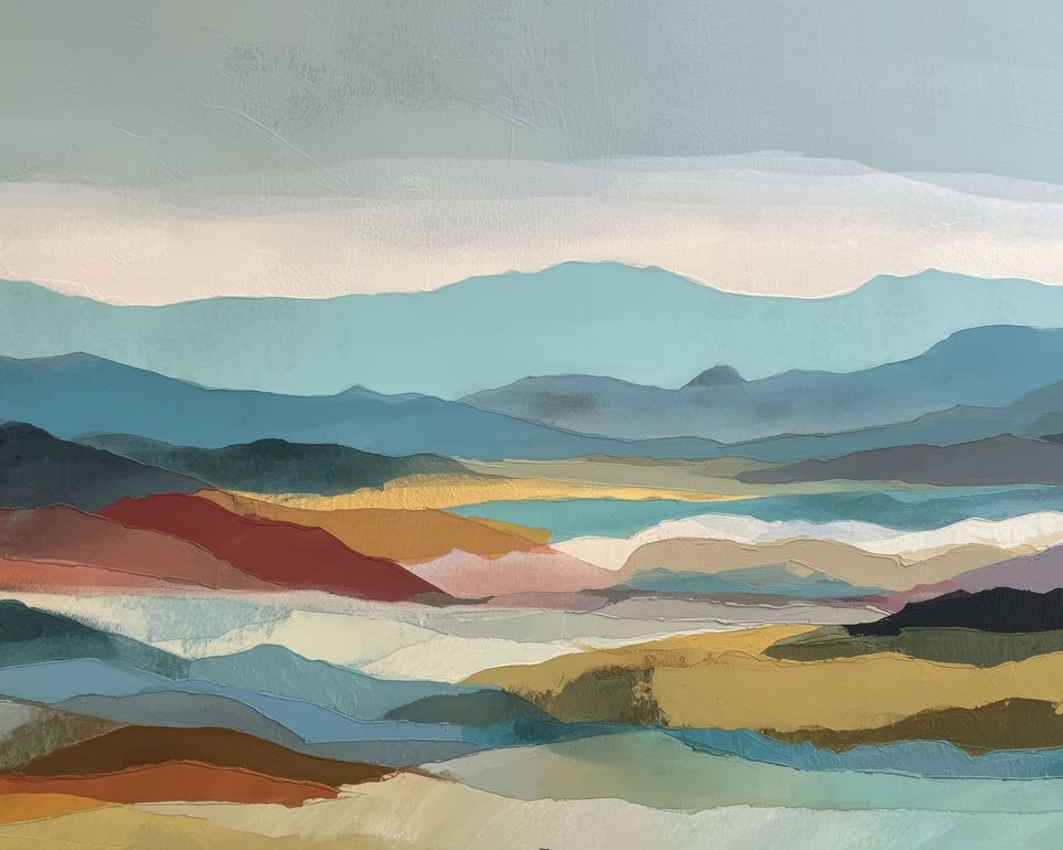 Layered Hills in Cool Bands