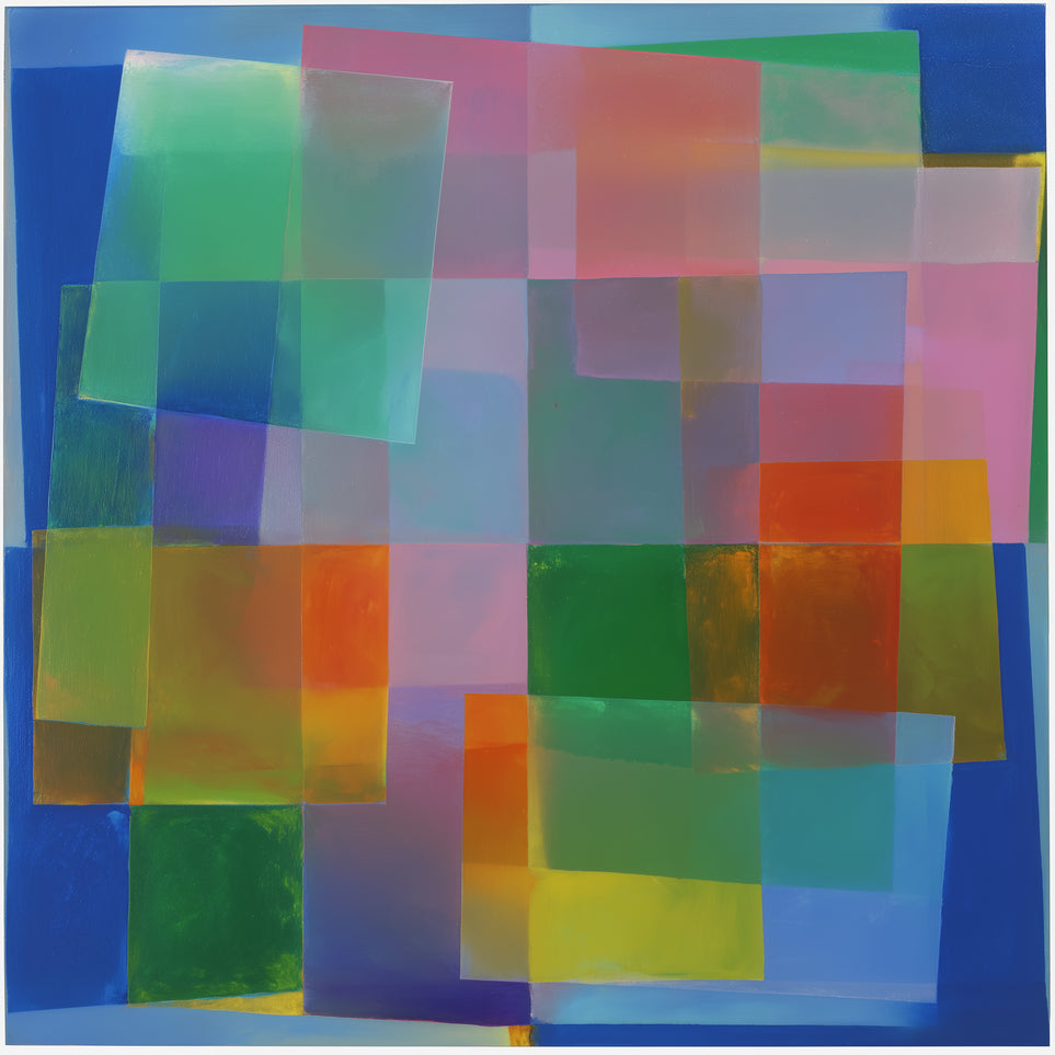 Blue depth under warm veils