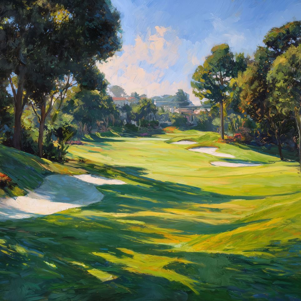 Ocean Haze Over Fairways