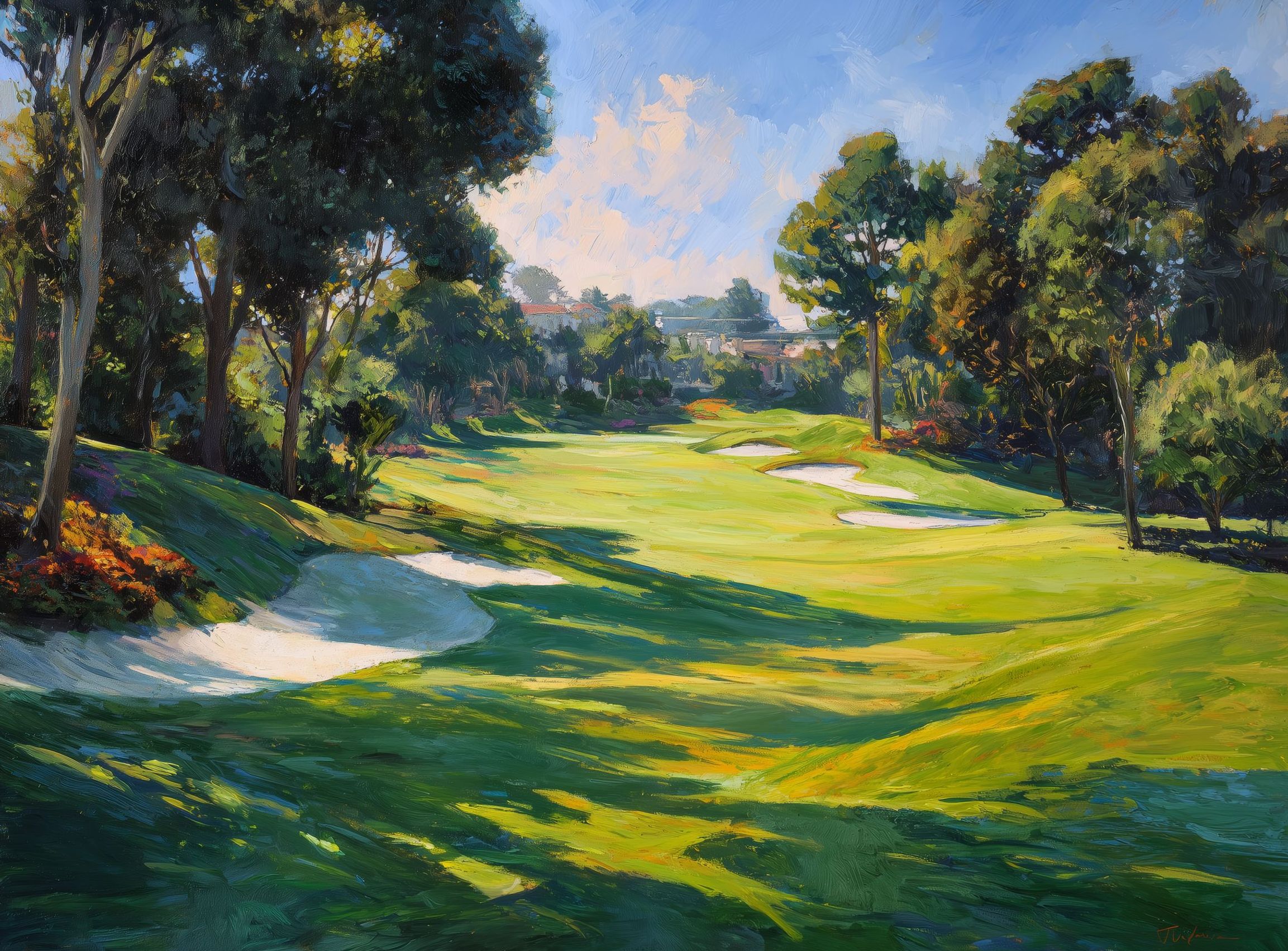 Ocean Haze Over Fairways