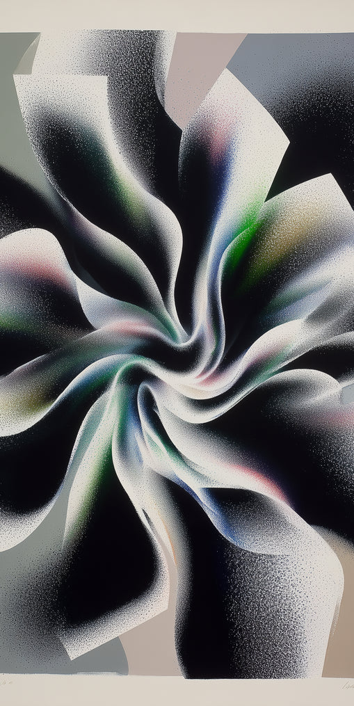 Spiral fold within pale blocks