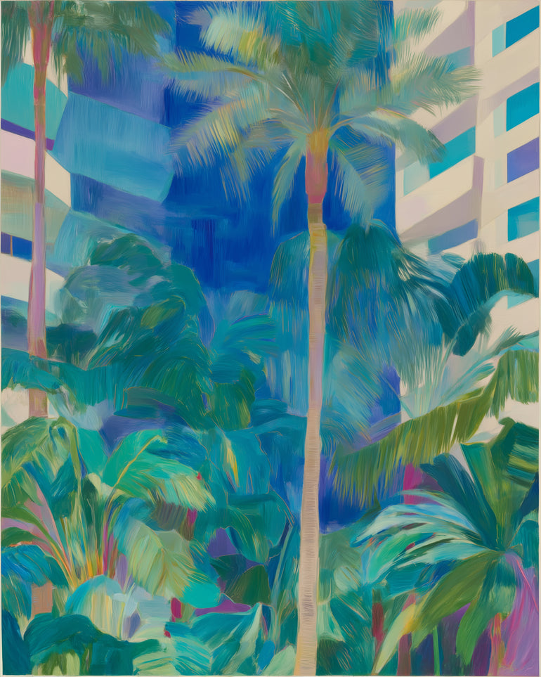 Palm shade between towers