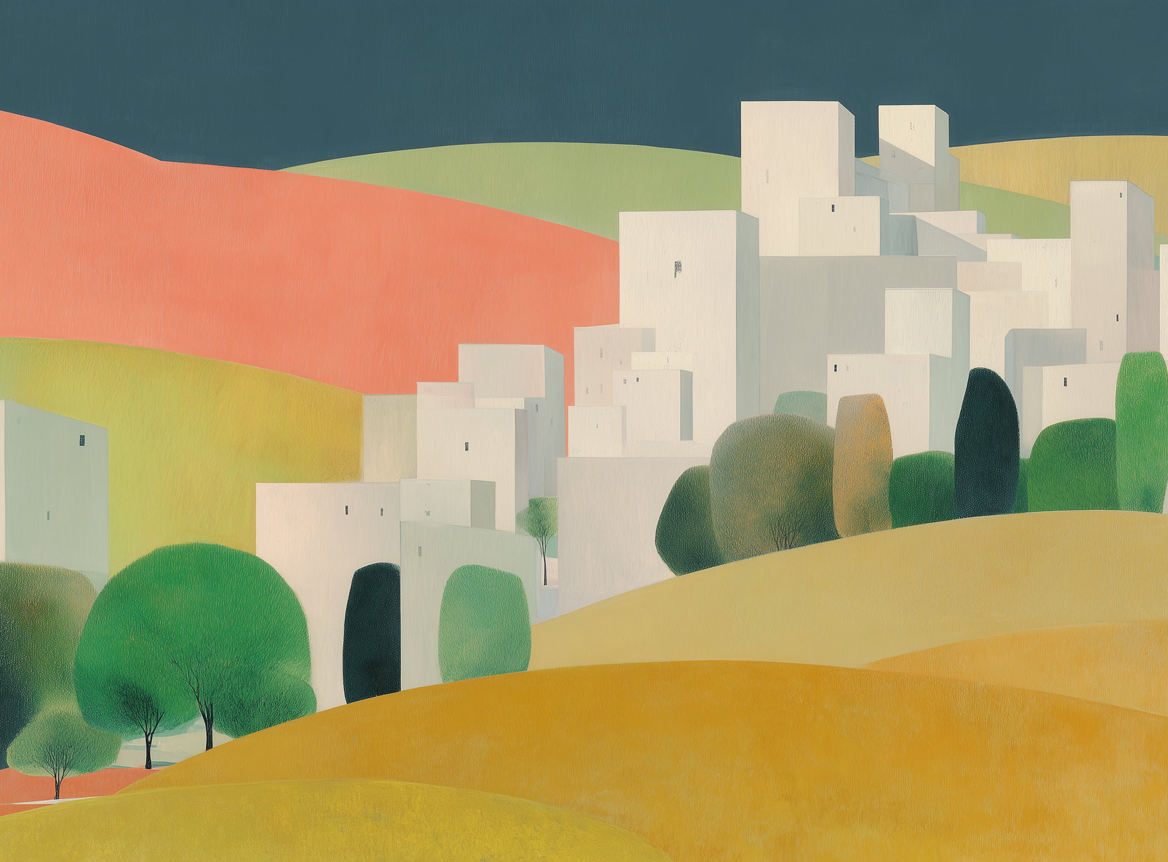 White towers in coral hills