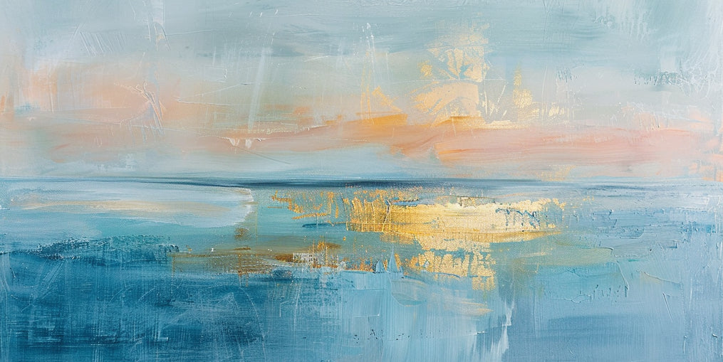 Gold light on quiet water