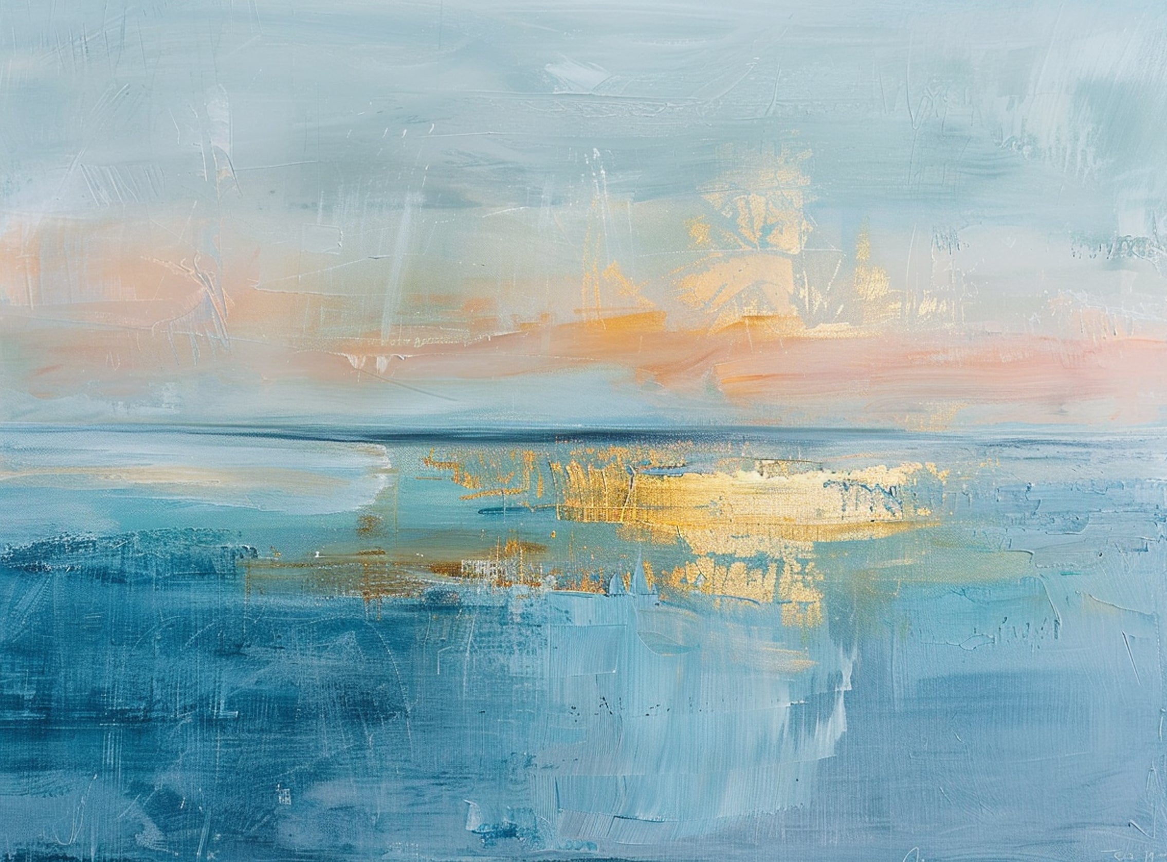 Gold light on quiet water