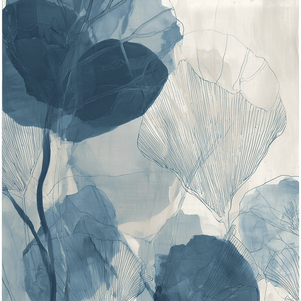 Indigo leaves on paper