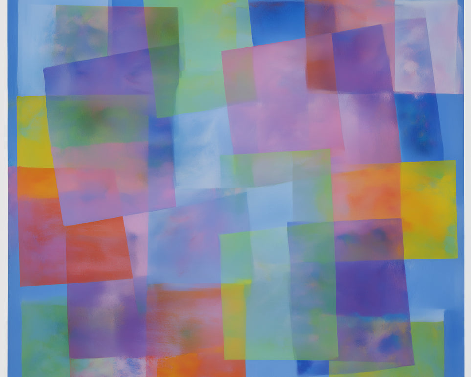 Blue field under shifting pastels