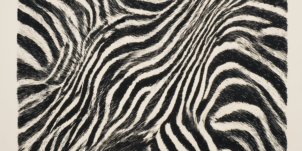 Zebra stripes across the frame