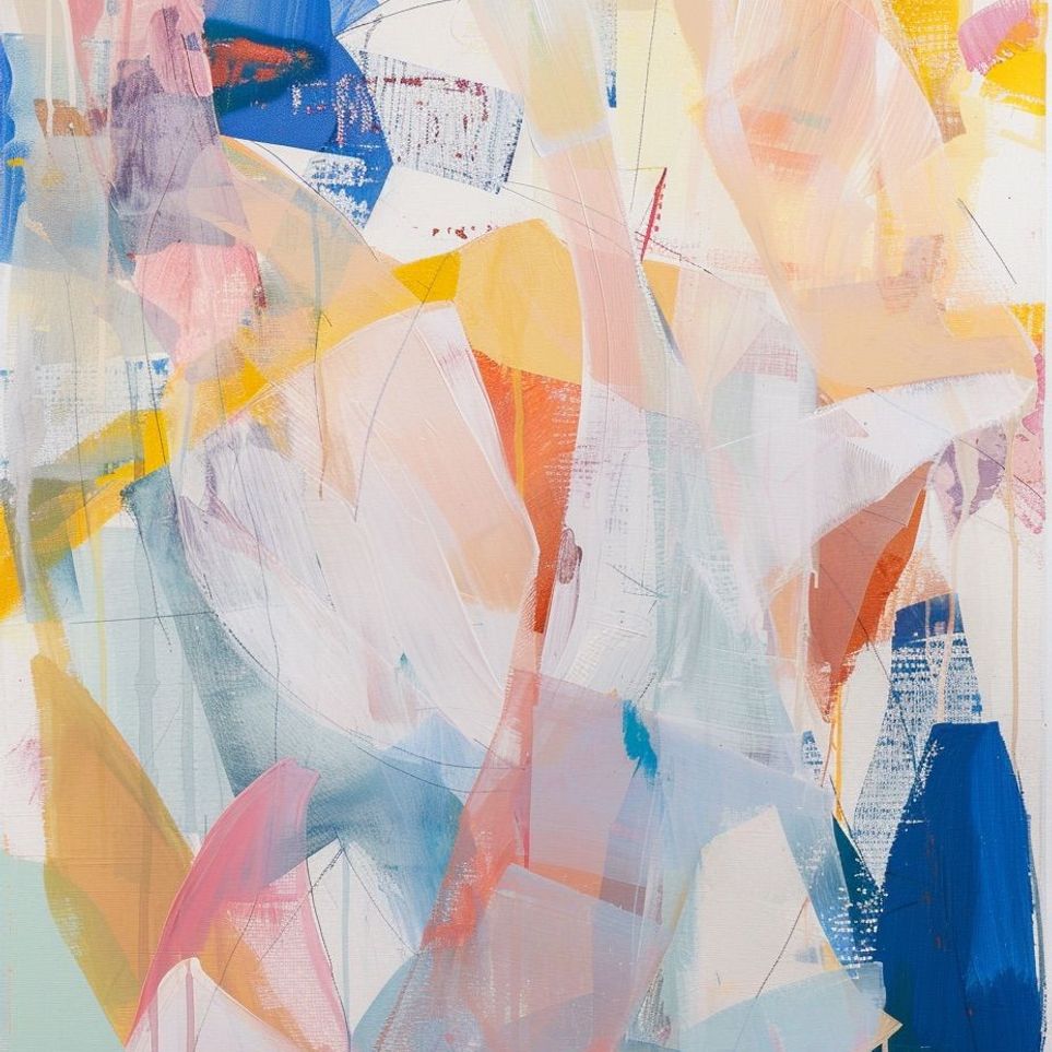 Translucent layers on canvas