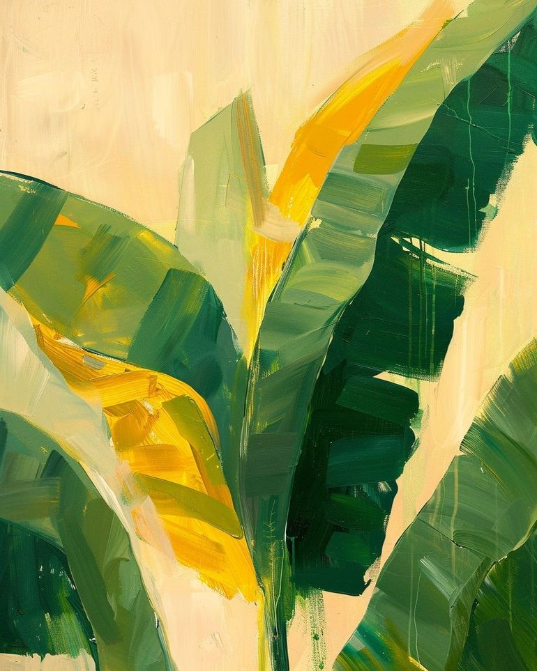 Yellow breaks through green leaves