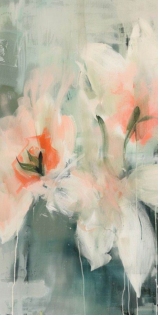 Pale blooms in quiet paint